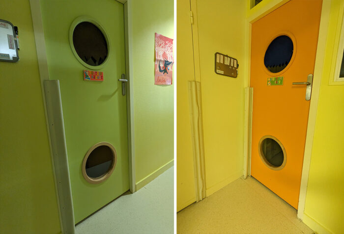 Pose d'oculus sur porte existante