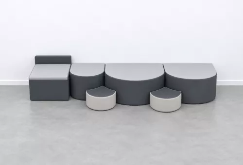 Banquette pétales enfant en mousse pour l'aménagement des crèches
