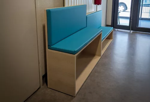 Banc d’accueil deux hauteurs avec rangement | Henry